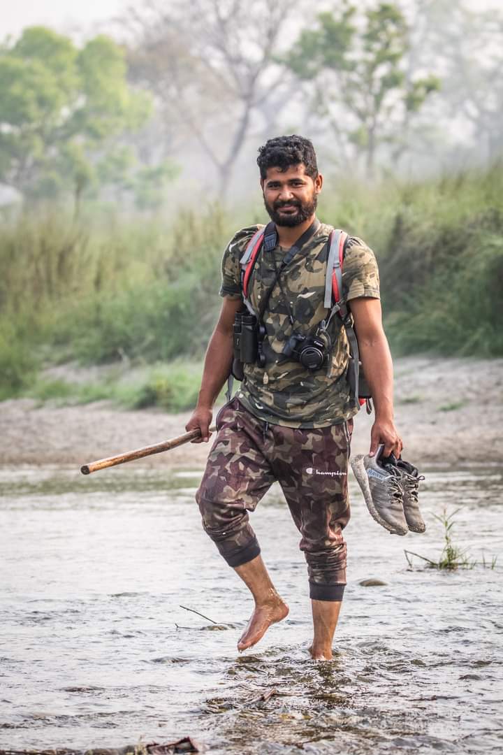 Prakash during walking safari